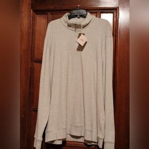 Faherty Beige Turtleneck Sweater